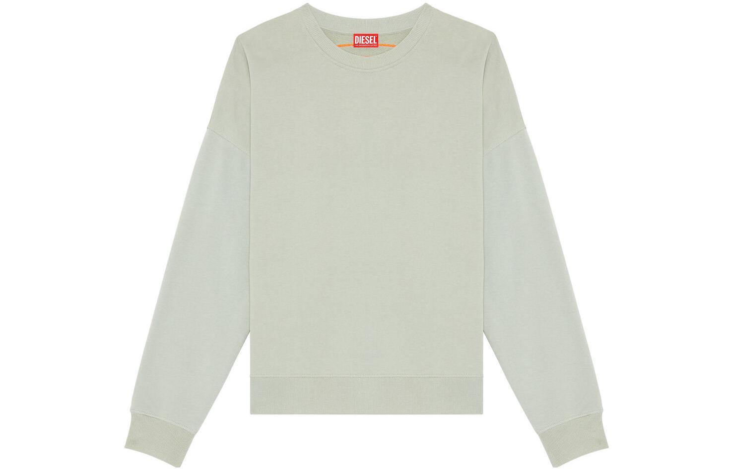 Diesel FW22 Graphic Print Crewneck Pullover Sweatshirt Men Grey Green A082300GYCJ9BI