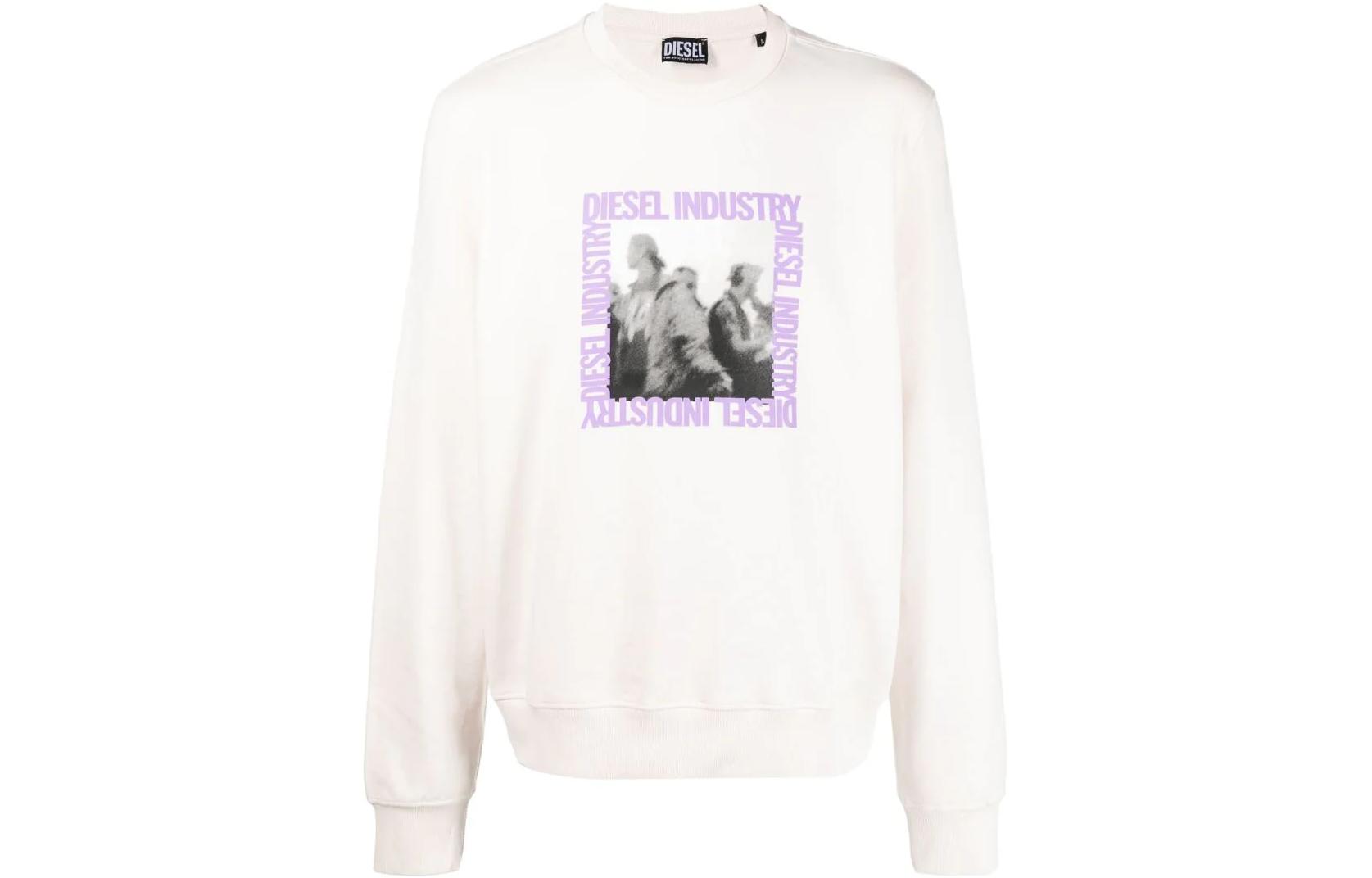 Diesel FW22 Graphic Print Crewneck Sweatshirt Men’s Off-White A068590JFAV141