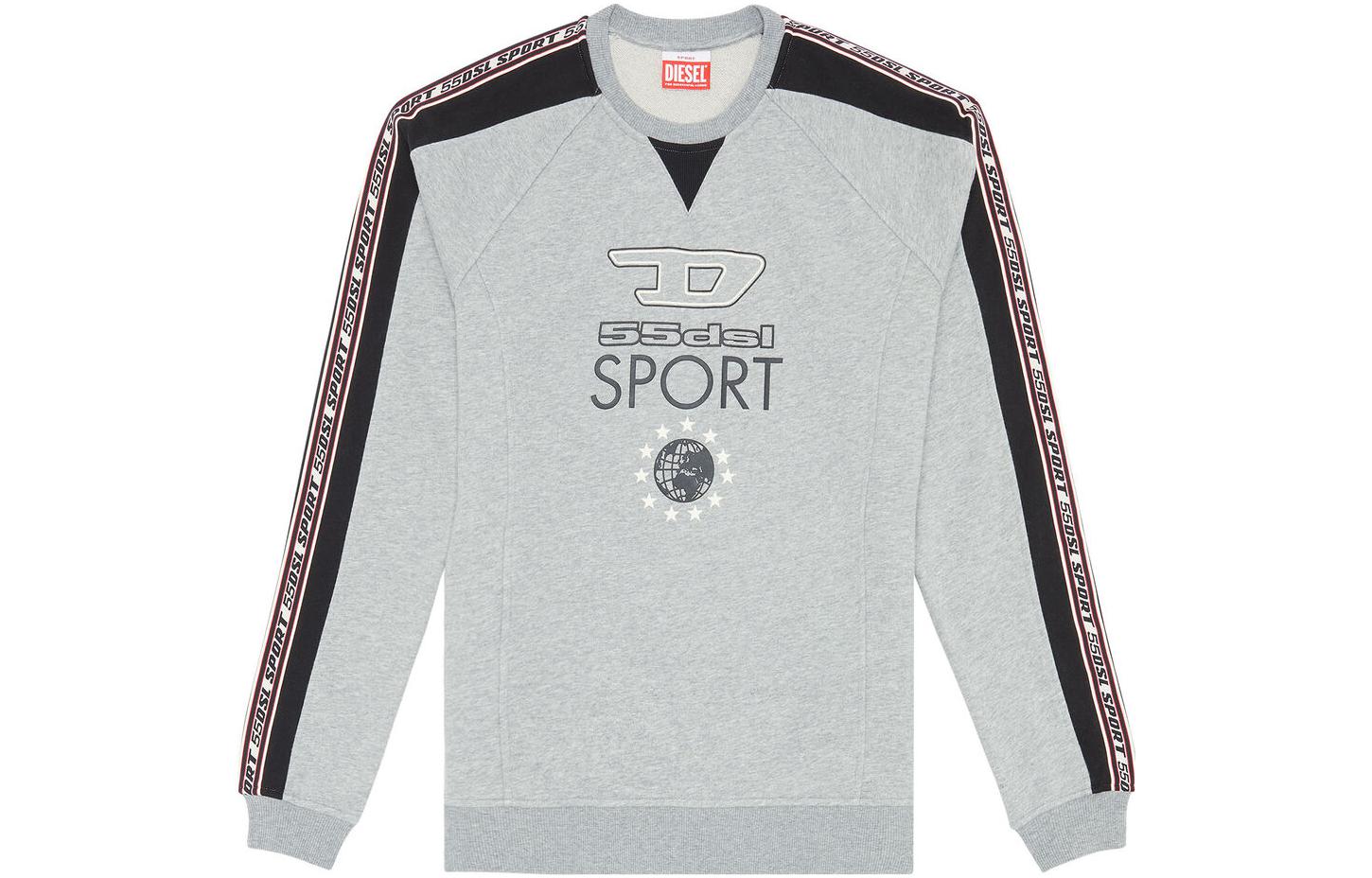 Diesel FW22 Gray Logo Pullover Crewneck Long Sleeve Sweatshirt A066120NEAH-96X