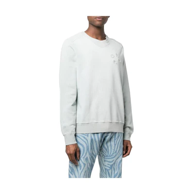Diesel FW22 Green Embroidered Crewneck Pullover Sweatshirt Men’s Long Sleeve A053500KEAT9CQ