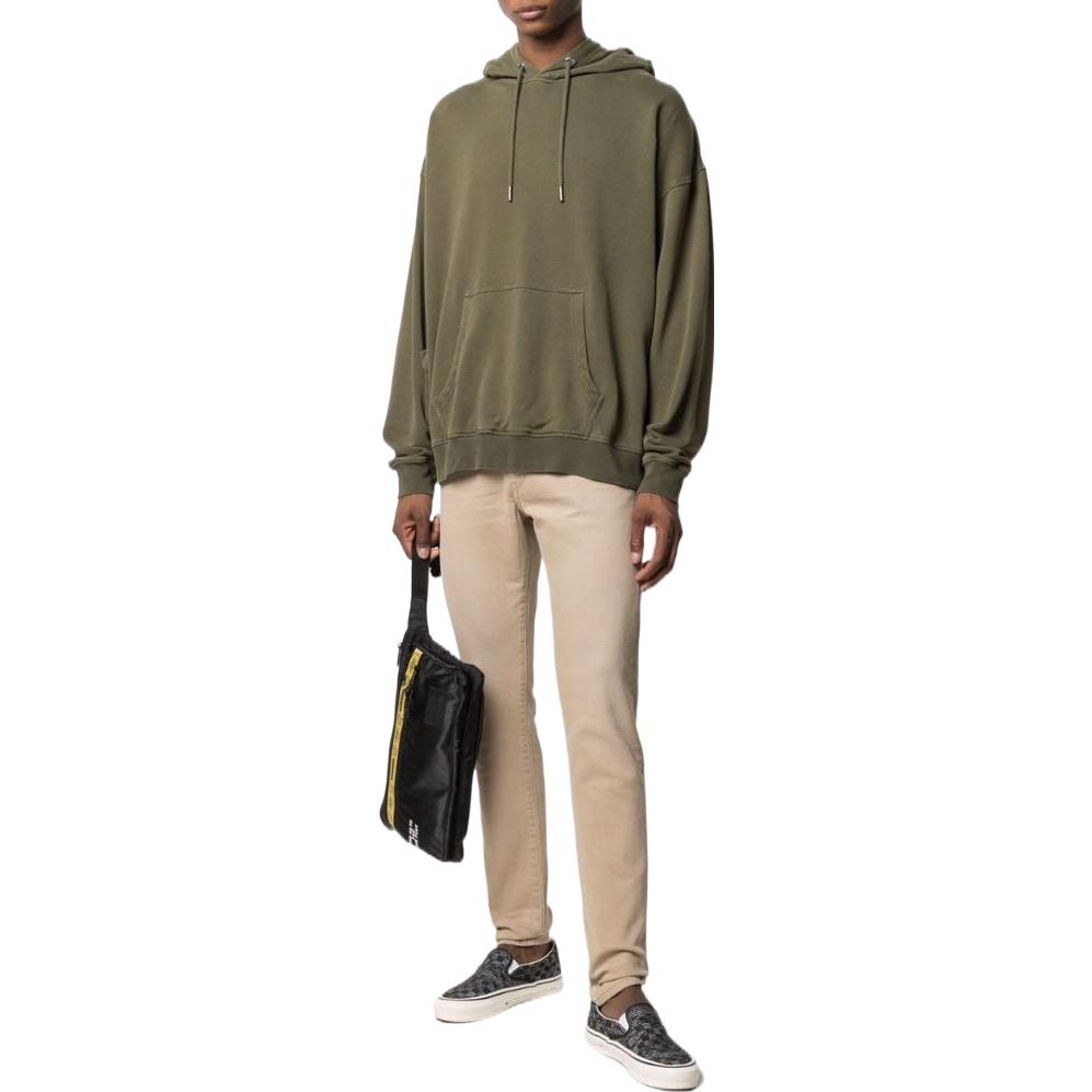 Diesel FW22 Green Hoodie with Solid Color and Pocket Detail A027380WBAP51F 圖 3