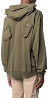 Shop Hoodie Diesel FW22 Hijau dengan Warna Solid dan Butiran Poket A027380WBAP51F