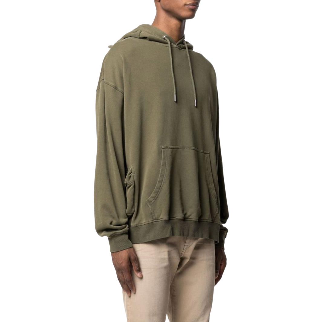 Diesel FW22 Green Hoodie with Solid Color and Pocket Detail A027380WBAP51F 圖 5