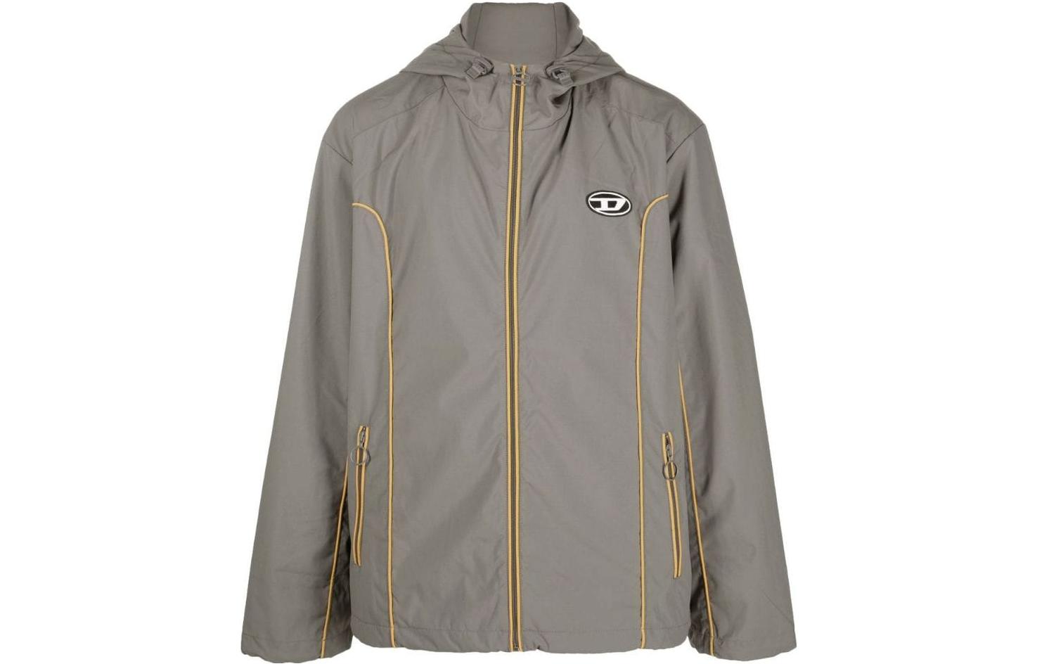 Diesel FW22 Grey Contrast Trim Windbreaker Jacket A061490DGAM98B