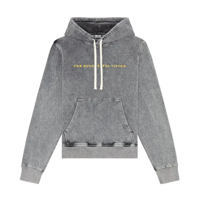 Diesel FW22 Grey Letter Print Pullover Hoodie - Fall Edition A065200HFAZ141