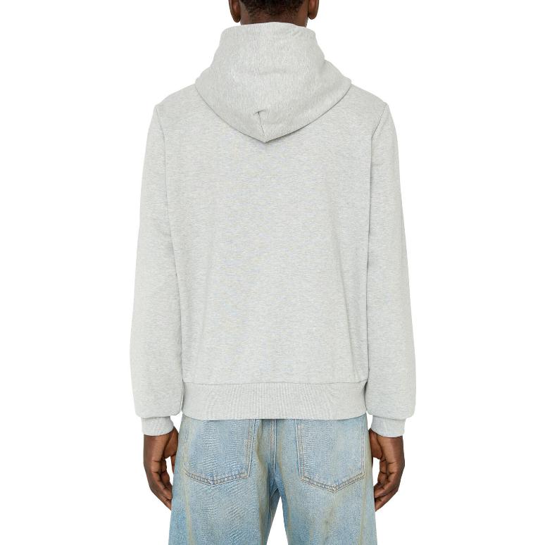 Shop Diesel FW22 灰色Logo字母印花休閒圓領衫 A065100HAYT-9CB