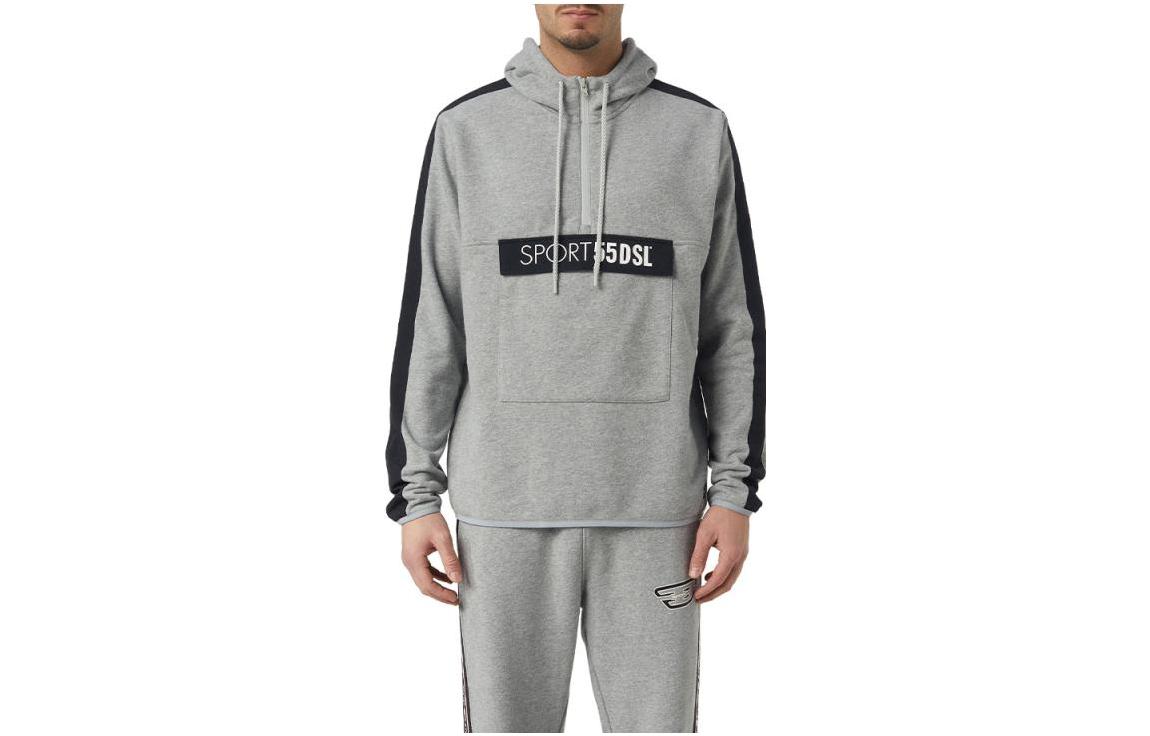 Diesel FW22 Grey Logo Print Casual Hoodie A066140NEAH