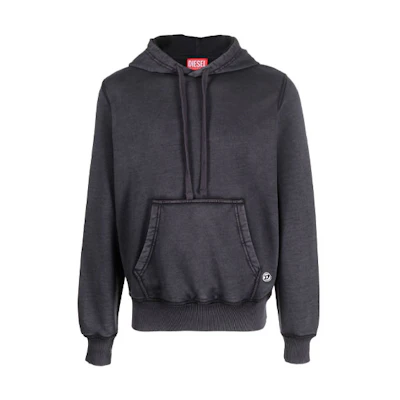 Diesel FW22 Grey Pullover Hoodie with Large Pockets A037760WBBG-86V