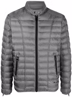 Diesel FW22 Grey Solid Color Quilted Zip Jacket A064220BHAZ98B Diesel FW22 Grey Solid Color Quilted Zip Jacket A064220BHAZ98B