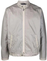 Diesel FW22 Grey Solid Color Zip-Up Biker Jacket A053660DLAE9BW Diesel FW22 Grey Solid Color Zip-Up Biker Jacket A053660DLAE9BW