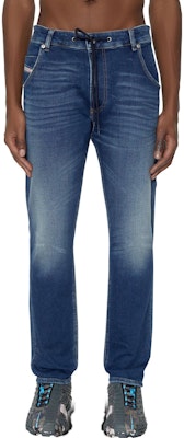 DIESEL FW22 Krooley 藍色低腰寬鬆直筒牛仔褲 A01897068AZ-01 Shop DIESEL FW22 Krooley 藍色低腰寬鬆直筒牛仔褲 A01897068AZ-01