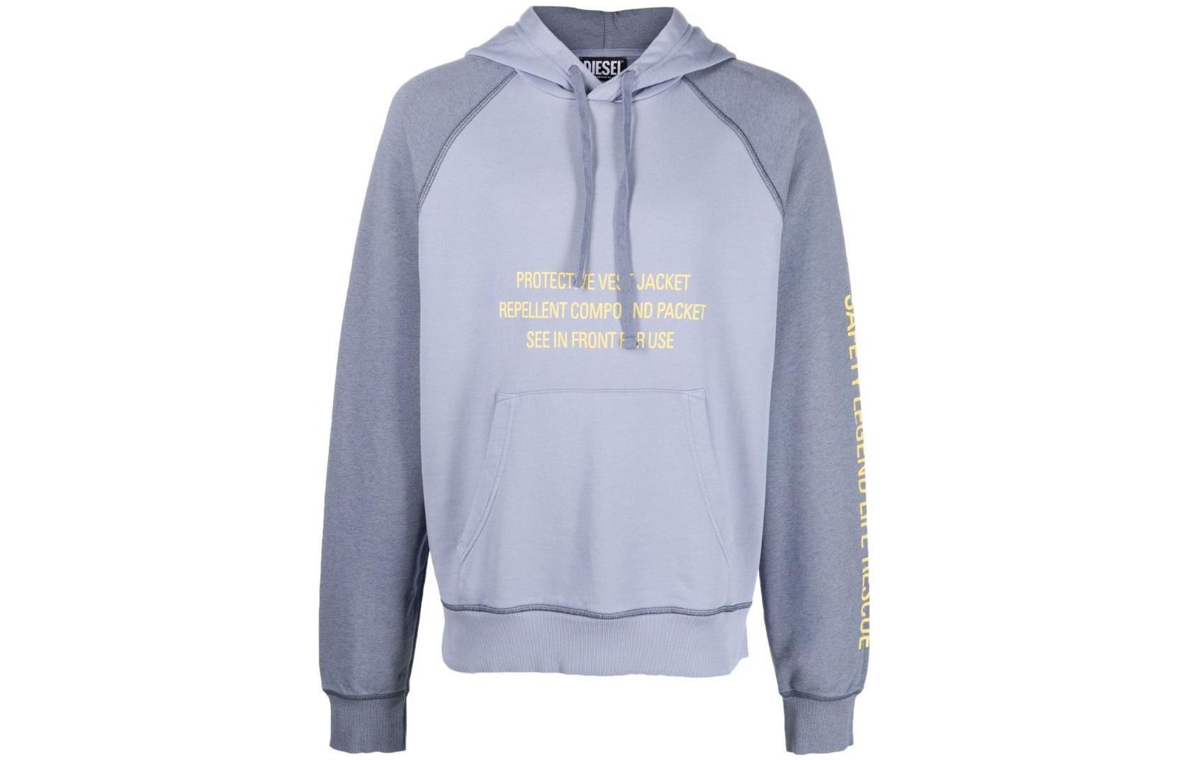 Diesel FW22 Letter Print Hoodie Light Purple A064020IFAQ8HQ