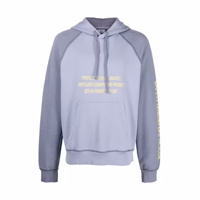 Diesel FW22 Letter Print Hoodie Light Purple A064020IFAQ8HQ