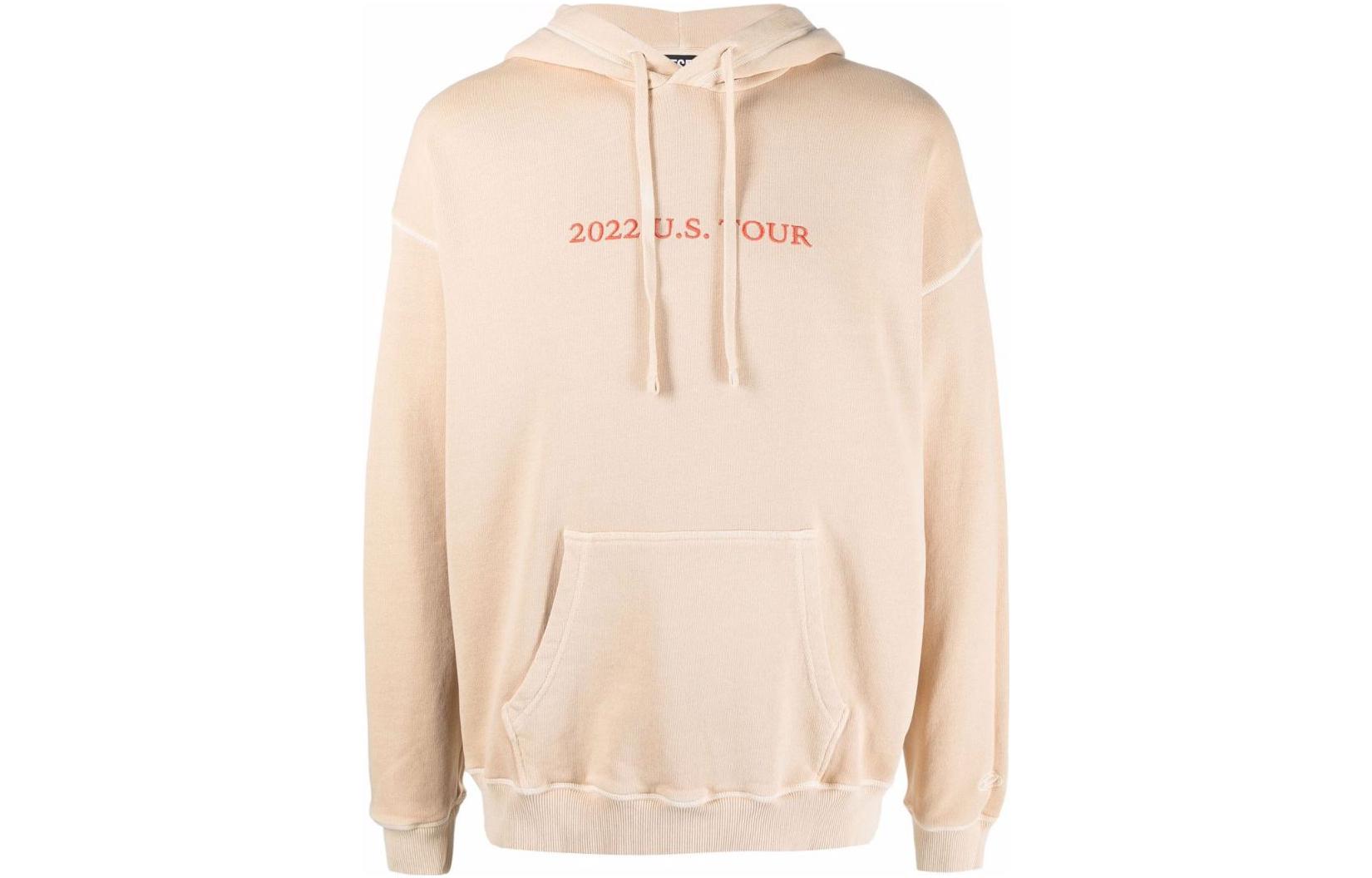 Diesel FW22 Light Brown Hoodie with Back Print Design A037970TDAJ7DV