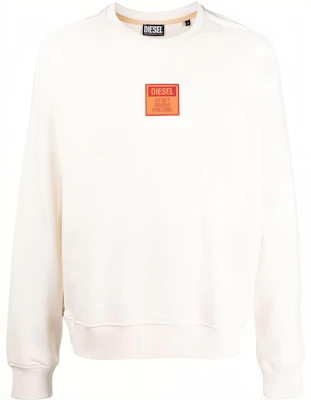 Diesel FW22 Logo Crewneck Sweatshirt White A065610JFAV141 Buy Diesel FW22 Logo Crewneck Sweatshirt White A065610JFAV141