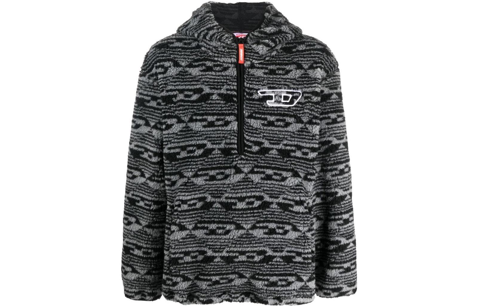 Diesel FW22 Logo Graphic Hoodie Deep Gray A082800JLAK-900