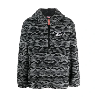 Diesel FW22 Logo Graphic Hoodie Deep Gray A082800JLAK-900