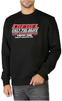 Diesel FW22 Logo Print Crewneck Long Sleeve Sweatshirt Men’s Black 02969OHAYT9XX Diesel FW22 Logo Print Crewneck Long Sleeve Sweatshirt Men’s Black 02969OHAYT9XX