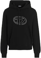 Diesel FW22 Logo Print Hoodie Black Long Sleeve Sweatshirt A069220LEAC900 Diesel FW22 Logo Print Hoodie Black Long Sleeve Sweatshirt A069220LEAC900