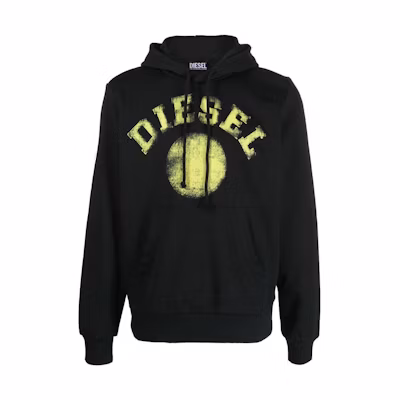 Diesel FW22 Logo Print Long Sleeve Sweatshirt Black A086920HAYT-9XX