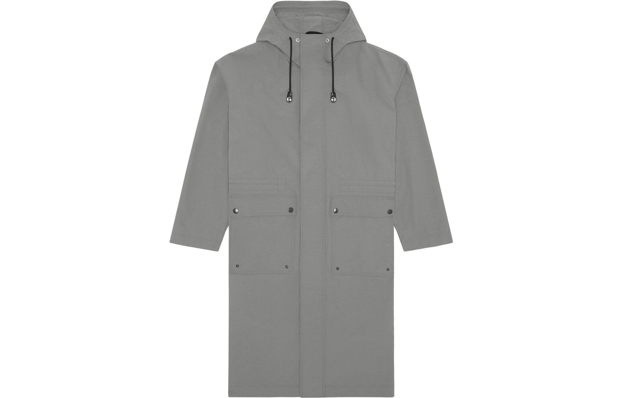 Diesel FW22 Long Hooded Utility Drawstring Coat Gray A062880PDAN98B