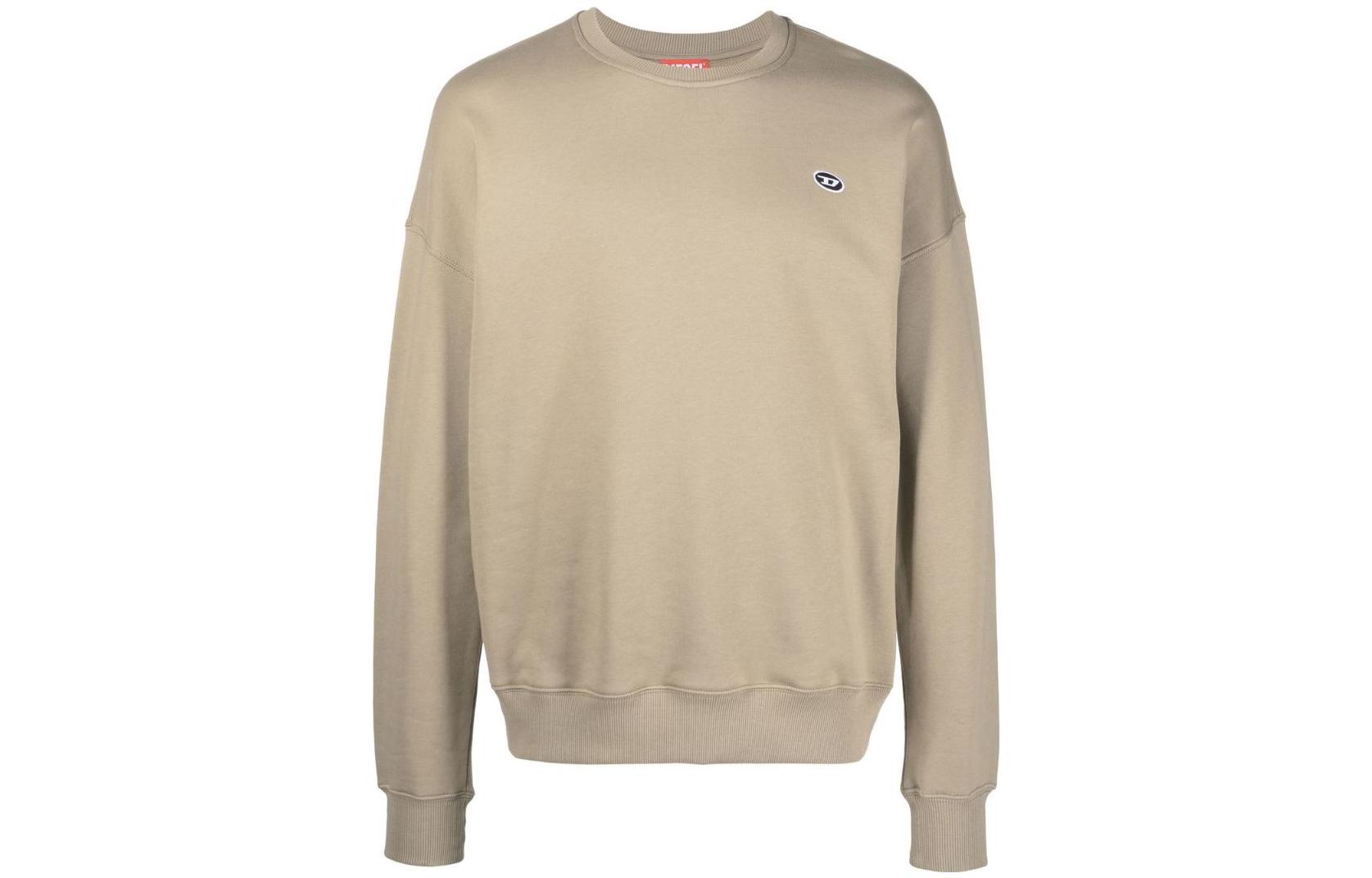 Diesel FW22 Minimalist Logo Crewneck Sweatshirt Beige () A037850NAWW79E