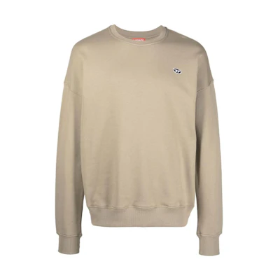 Diesel FW22 Minimalist Logo Crewneck Sweatshirt Beige () A037850NAWW79E