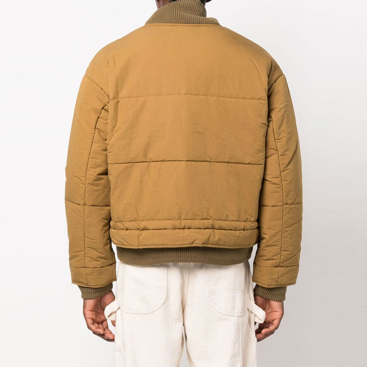 Shop Diesel FW22 Mustard Yellow Solid Zipper Jacket A061510AHAA-5DQ