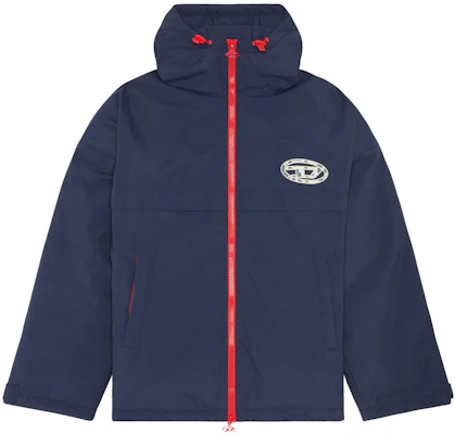 Diesel FW22 Navy Blue Logo Back Print Zip-Up Hooded Jacket for Men A081720DGAM81E Buy Diesel FW22 Navy Blue Logo Back Print Zip-Up Hooded Jacket for Men A081720DGAM81E