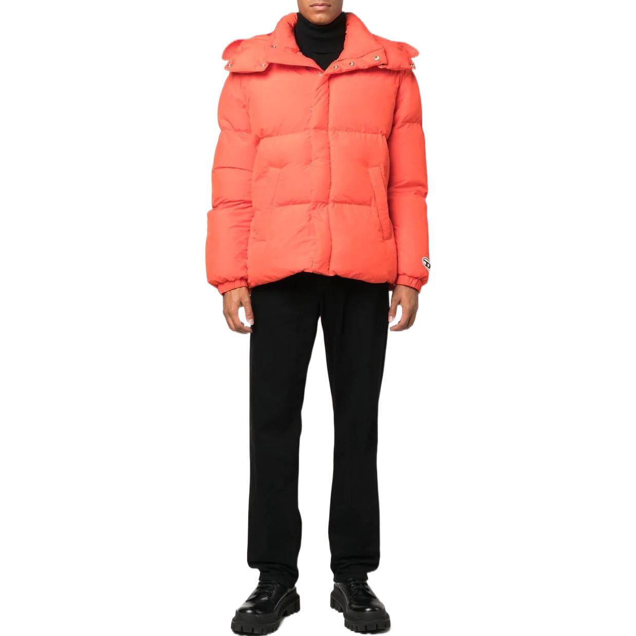 Lookbook Diesel FW22 橙色高領全拉鍊連帽外套 A064230BFAQ-37A