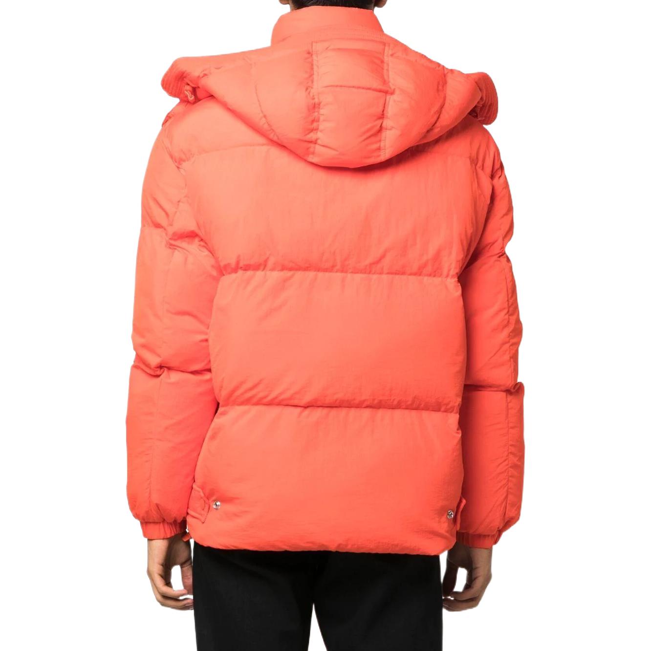 Shop Diesel FW22 橙色高領全拉鍊連帽外套 A064230BFAQ-37A