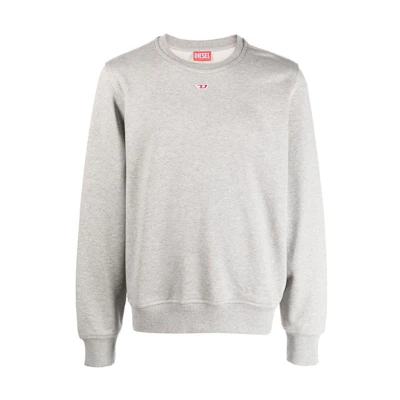 Diesel FW22 OVAL-D Grey Minimalist Logo Crewneck Sweatshirt A040750BAWT-9CB