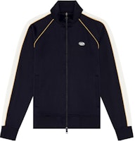 DIESEL FW22 Oval-D Small Logo Stripe Zip-Up Jacket Men’s Dark Black. A054600AGAA-9XXA DIESEL FW22 Oval-D Small Logo Stripe Zip-Up Jacket Men’s Dark Black. A054600AGAA-9XXA