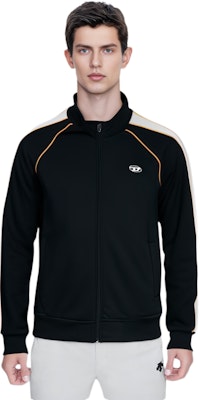 DIESEL FW22 男款橢圓D小標條紋拉鏈外套 深黑色. A054600AGAA-9XXA Sizing DIESEL FW22 男款橢圓D小標條紋拉鏈外套 深黑色. A054600AGAA-9XXA