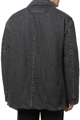 DIESEL FW22 Oversized Black Denim Jacket Winter Cotton Coat A066730EIAY02 Shop DIESEL FW22 Oversized Black Denim Jacket Winter Cotton Coat A066730EIAY02