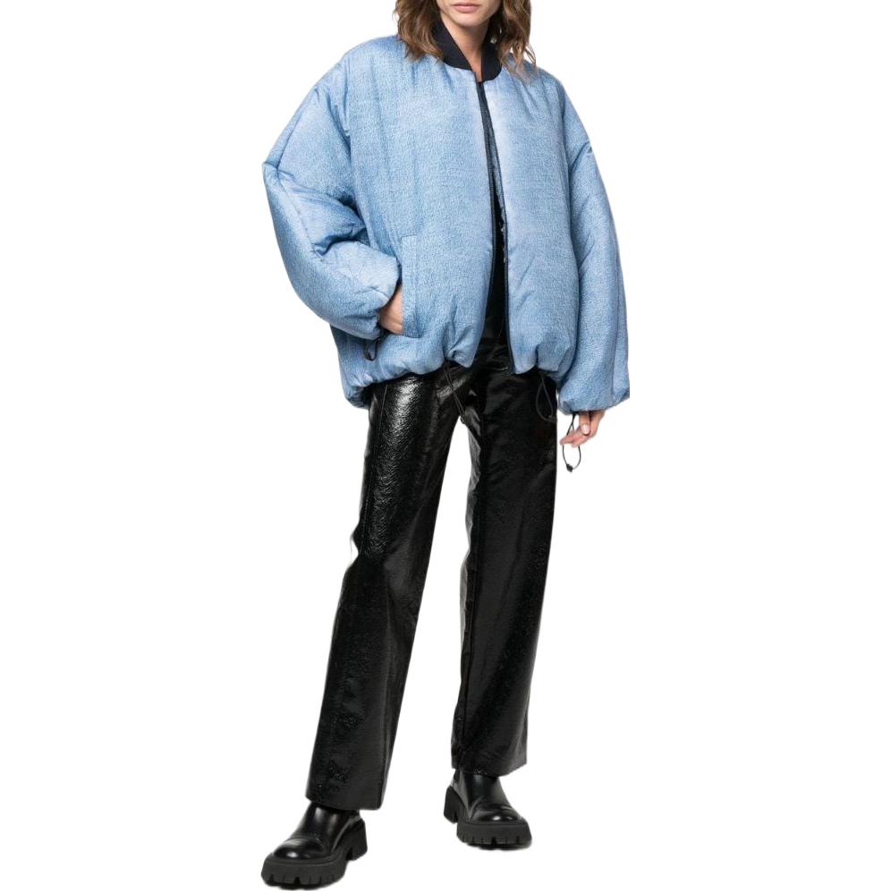 Lookbook Diesel FW22 Oversized Denim Puffer Bomber Jacket Unisex Blue A068160AHAJ01