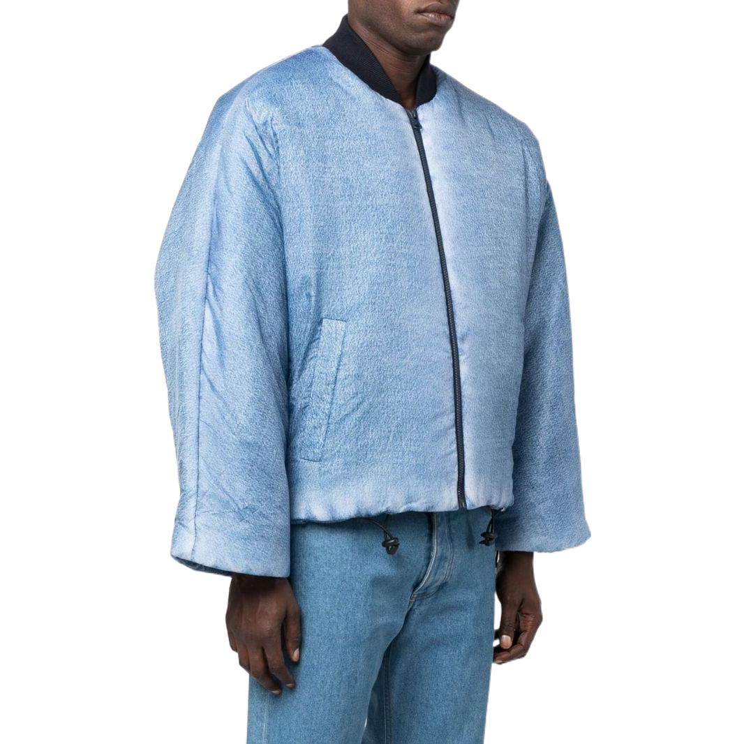 Purchase Diesel FW22 Oversized Denim Puffer Bomber Jacket Unisex Blue A068160AHAJ01