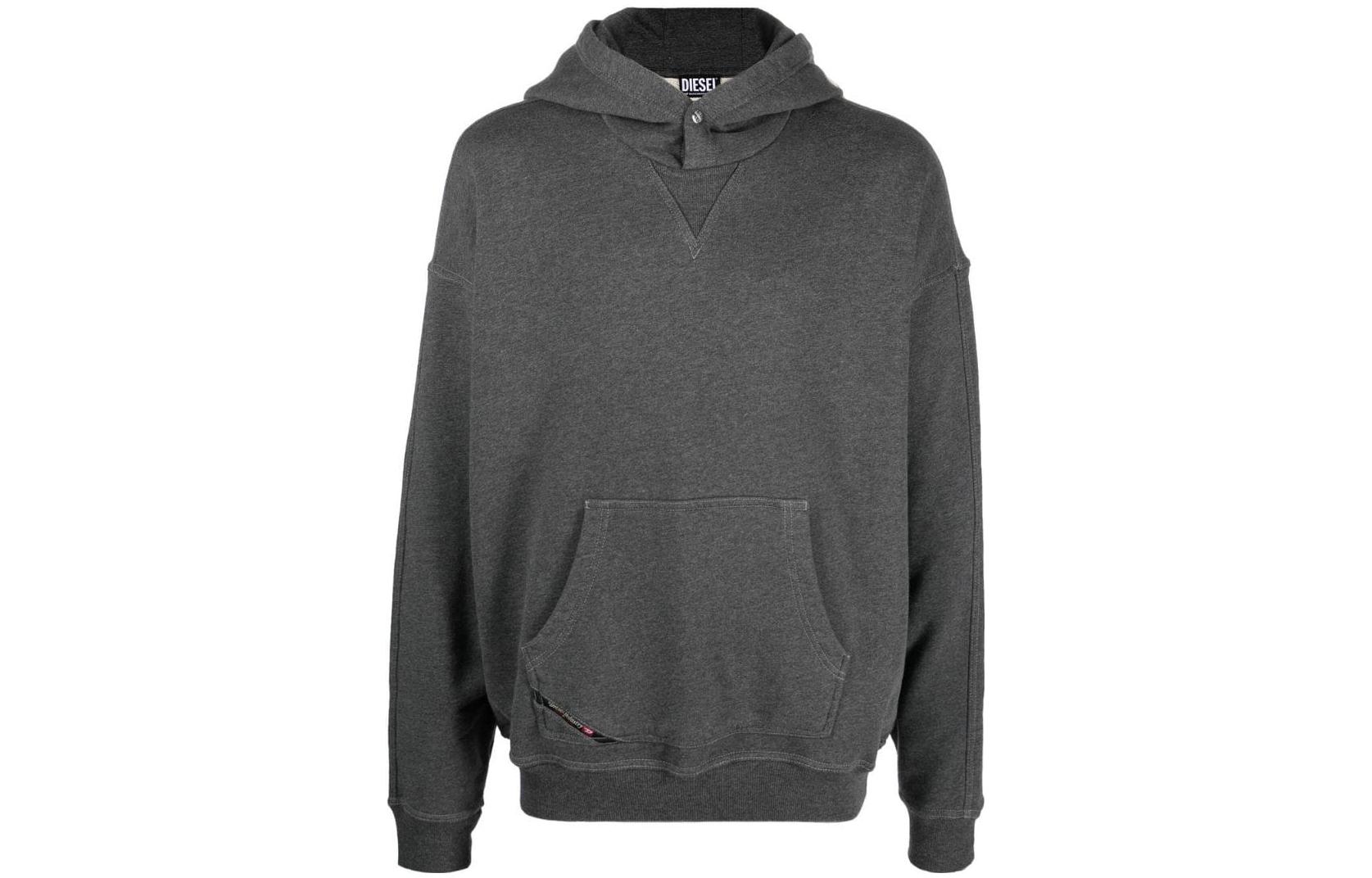Diesel FW22 Oversized Minimalist Hoodie in Gray A063140DGAG92E