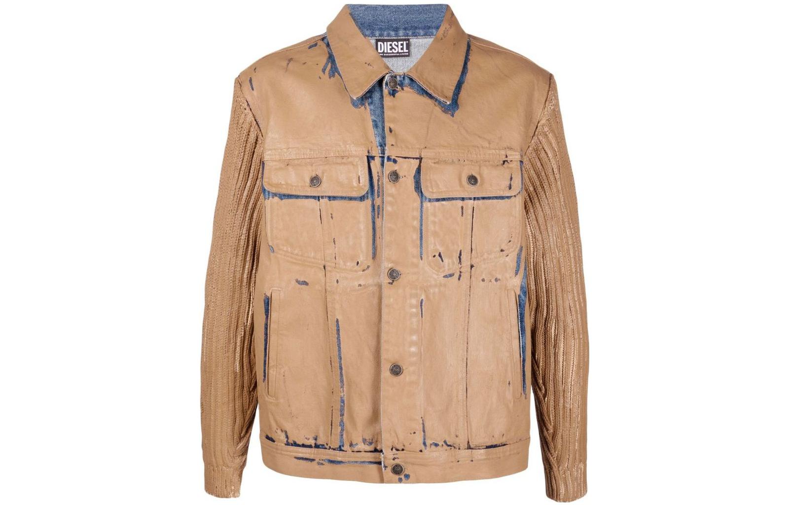 Diesel FW22 Patch Pocket Long Sleeve Jacket Yellow () A067370DLAW79G