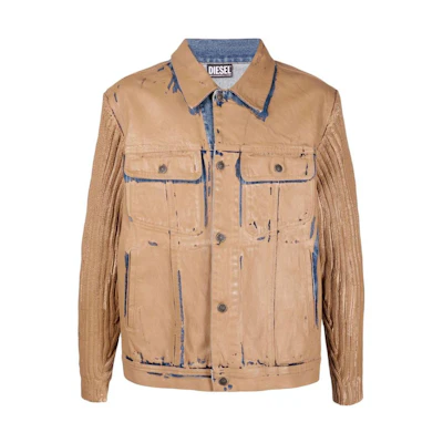 Diesel FW22 Patch Pocket Long Sleeve Jacket Yellow () A067370DLAW79G