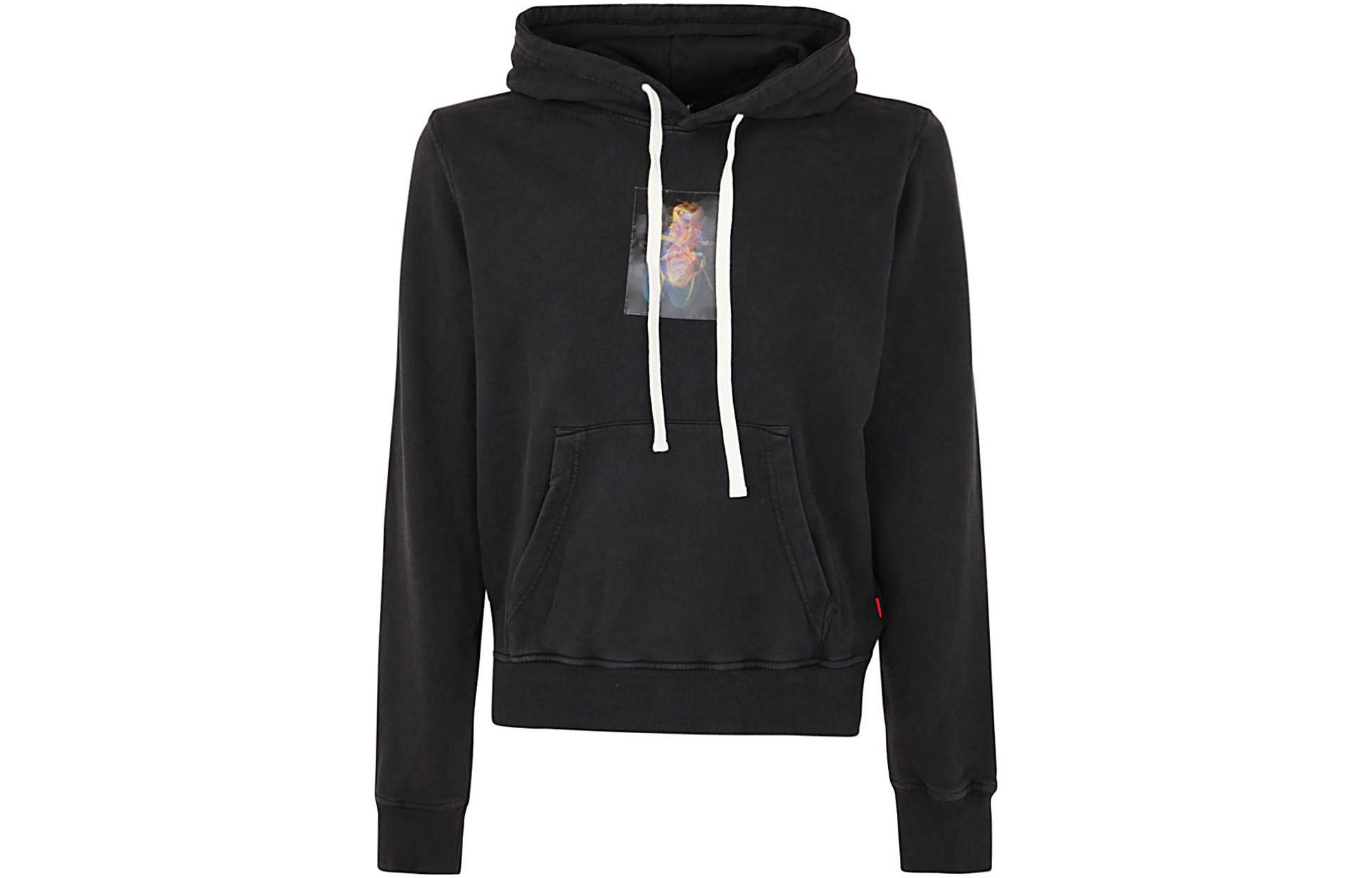 Diesel FW22 Pattern Print Hoodie Men’s Black Long Sleeve Pullover A066020CGBC900