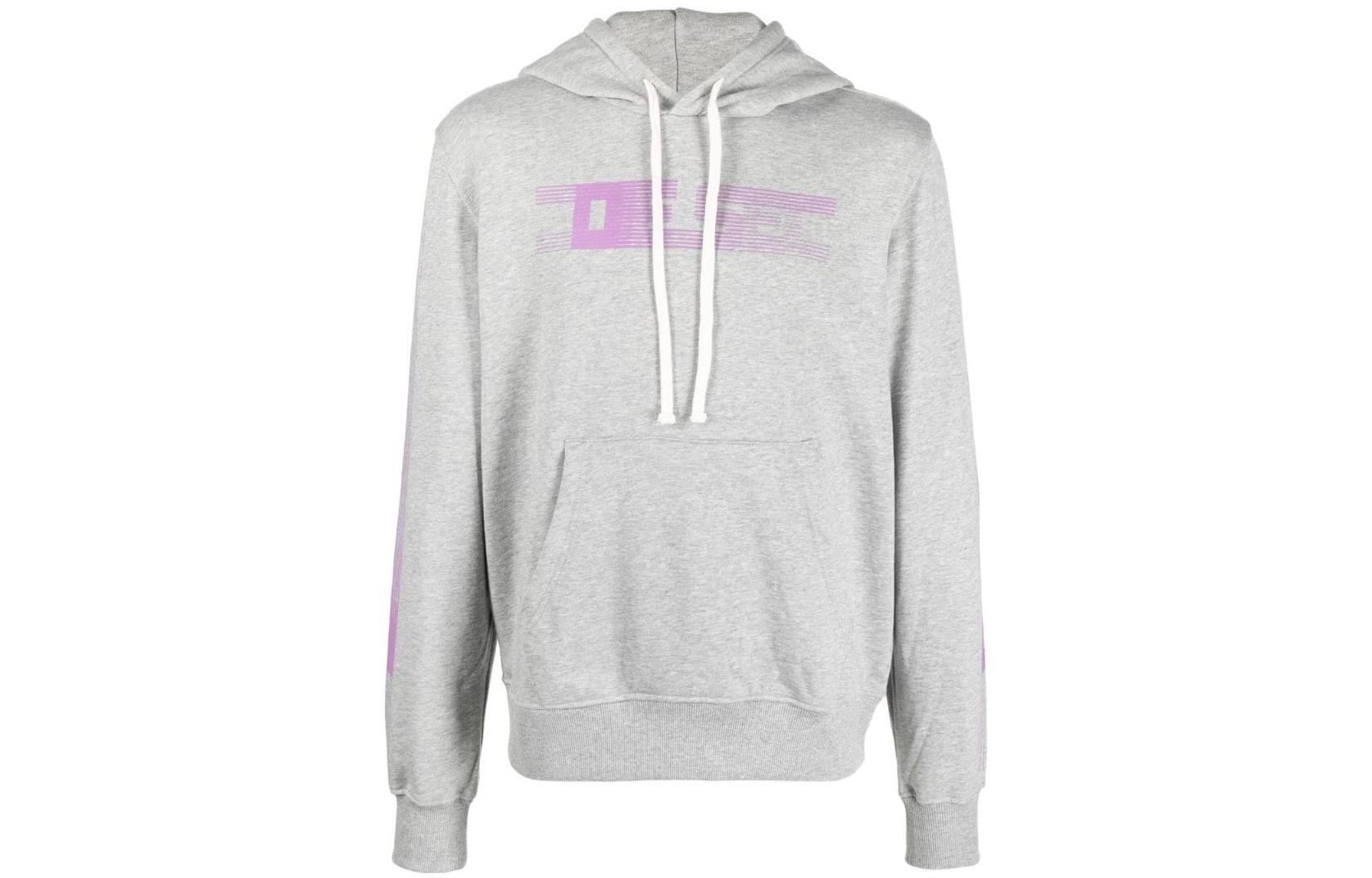 Diesel FW22 Printed Hoodie Long Sleeve Gray A064910GRAC9CB