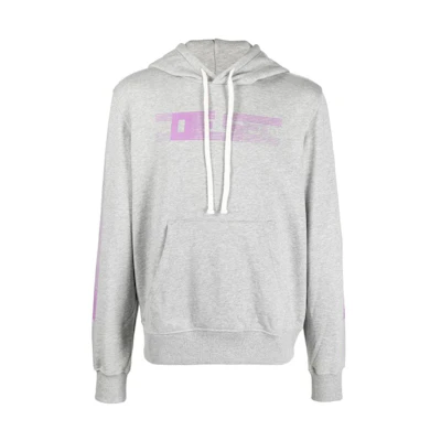 Diesel FW22 Printed Hoodie Long Sleeve Gray A064910GRAC9CB