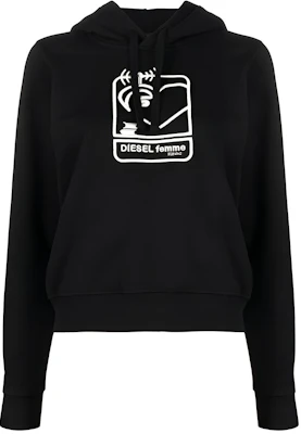 Diesel FW22 印花連帽上衣 男女款 黑色 A065700NAZQ9XX Buy Diesel FW22 印花連帽上衣 男女款 黑色 A065700NAZQ9XX