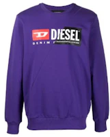 Diesel FW22 Purple Crewneck Sweatshirt with Solid Letter Print for Men A003490IAJH652 Diesel FW22 Purple Crewneck Sweatshirt with Solid Letter Print for Men A003490IAJH652