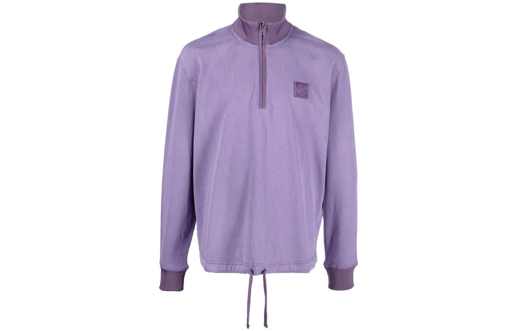 Diesel FW22 Purple High-Neck Half-Zip Casual Sweatshirt A062740DGAB64L