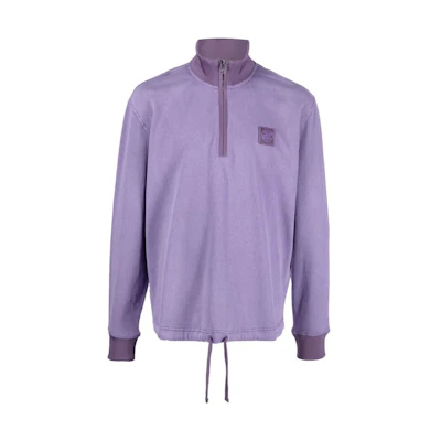 Diesel FW22 Purple High-Neck Half-Zip Casual Sweatshirt A062740DGAB64L