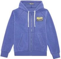 Diesel FW22 Purple Logo Patch Zip-Up Hooded Sweatshirt A066980GCAB62A Diesel FW22 Purple Logo Patch Zip-Up Hooded Sweatshirt A066980GCAB62A