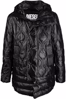 Diesel FW22 Quilted Puffer Hooded Jacket Black A019650ICAL9XX Diesel FW22 Quilted Puffer Hooded Jacket Black A019650ICAL9XX