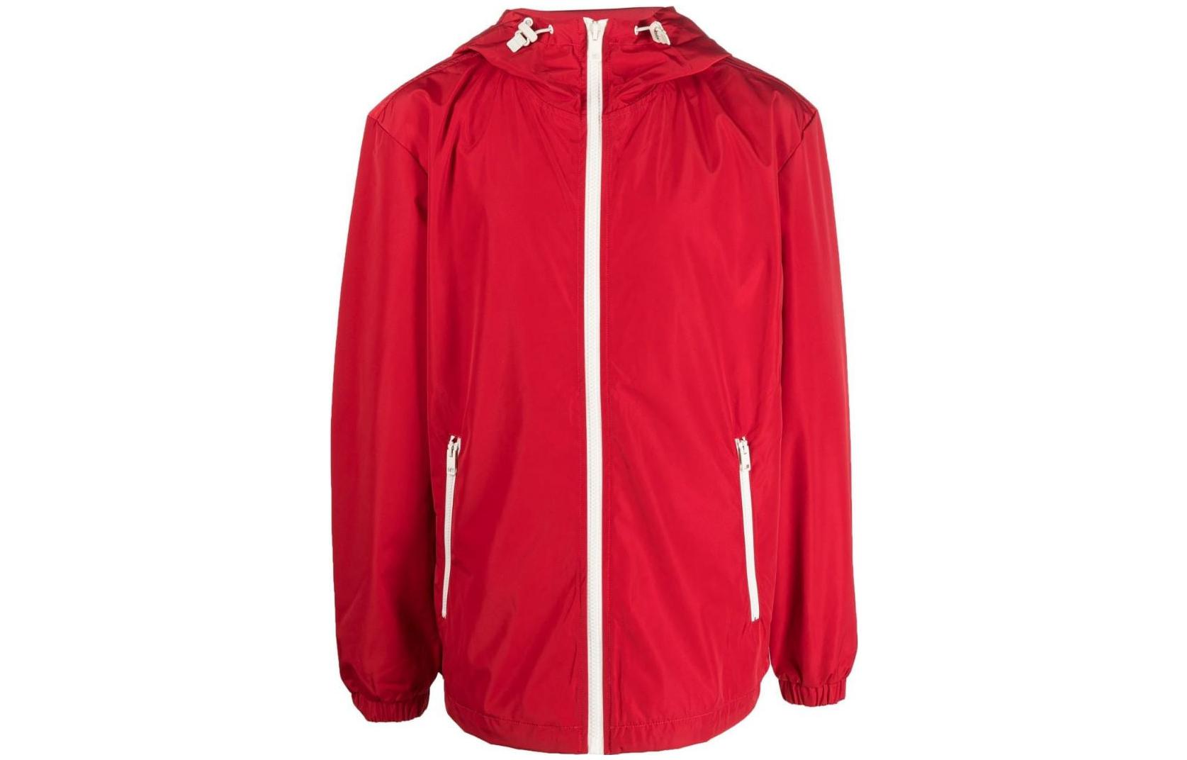 Diesel FW22 Red Hoodie Jacket with Back Logo Print A077960EFAK44Q